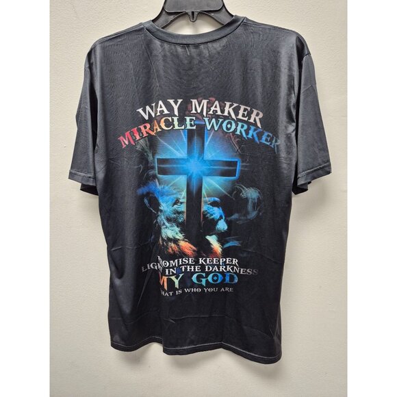 Faith Hope Love T-Shirt With Way Maker Miracle Worker Design - Picture 3 of 3